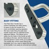 UAP Sliding Patio Door Handles with Comfortable Grip 219mm (White