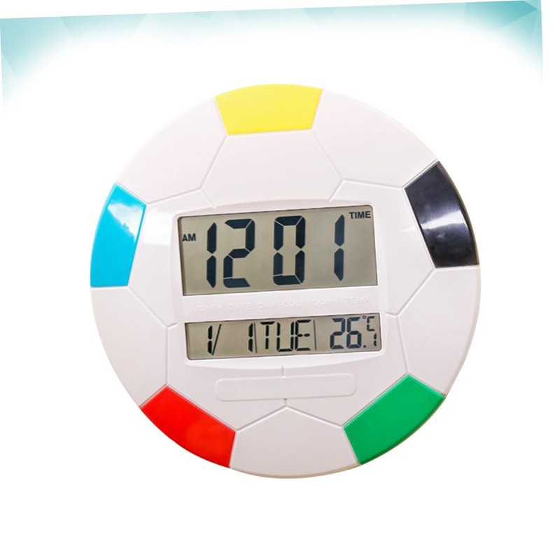 CORHAD Digital Hanging Clock with Temperature and Humidity Simple Round