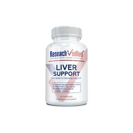 Research Verified Liver Support - Liposomal Milk Thistle, Artichoke Extract, Glutathione, BioPerine - Vegan - 60 Capsules - Pack of 1