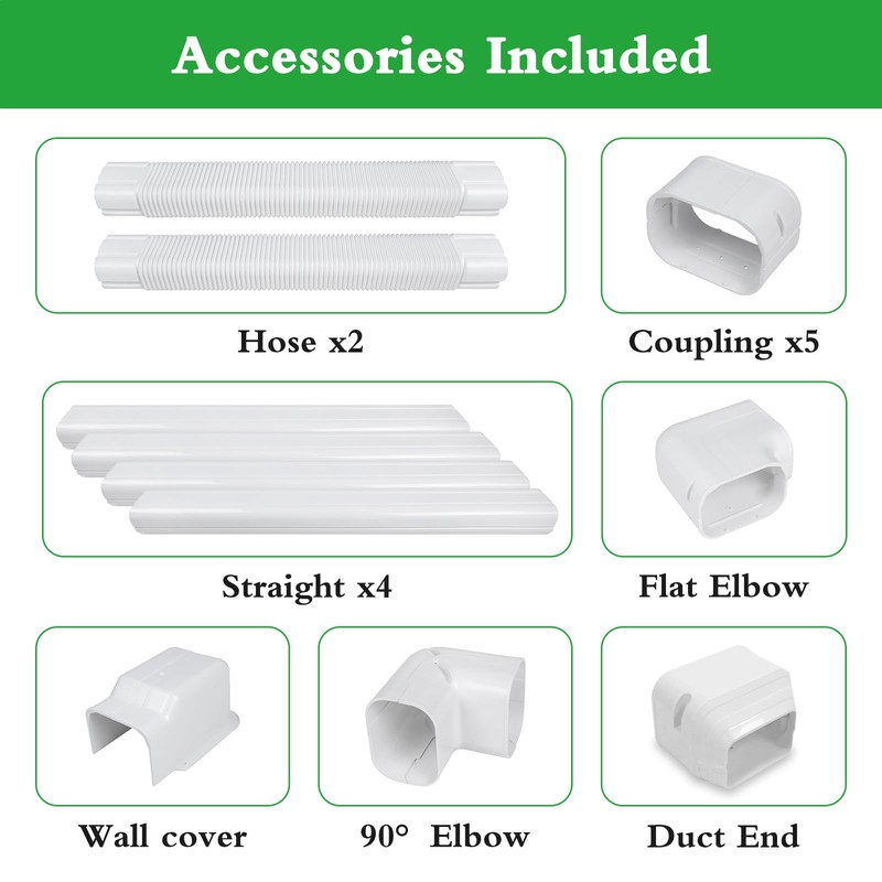 MOOITEK 3" 17Ft PVC Line Set Cover Kit for Ductless