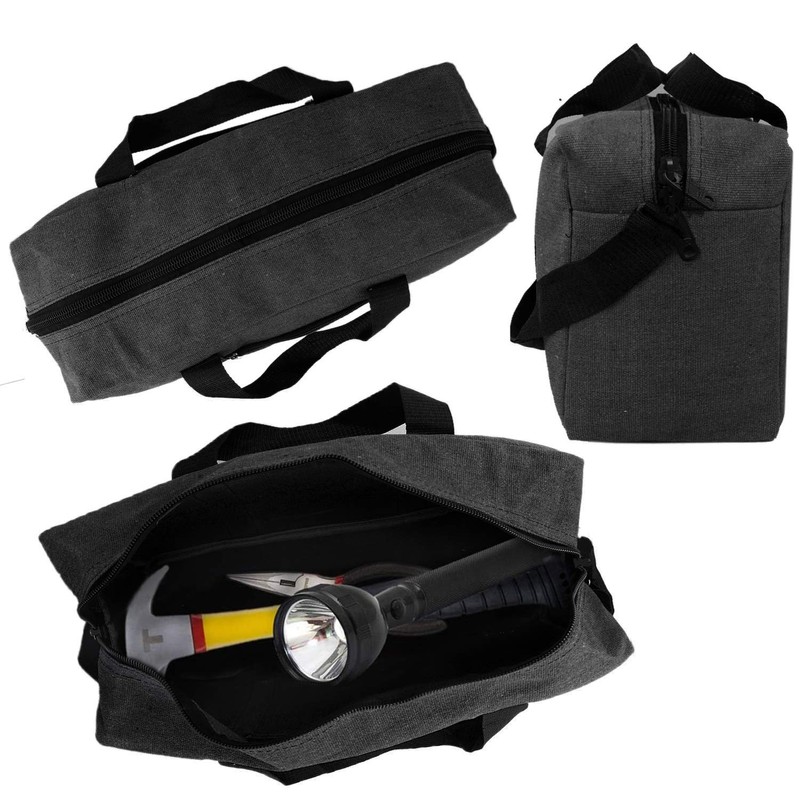 Canvas Tool Bag Heavy-Duty 18" Mechanics Tool Bag Canvas Storage