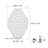 uxcell 2Pcs Corner Bracket Plate Cross 60x100mm 7-Hole Outside Joint