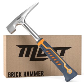 Mutt Tools Professional Brick Hammer - 20oz Heavy Duty Masonry Hammer for Bricklayer Tools, Stone Hammer for Mason Work
