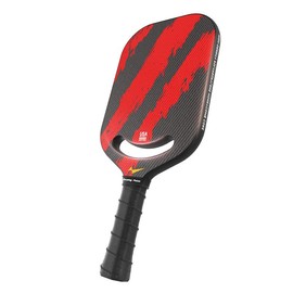 Warping Point Pickleball Paddle, Carbon Fiber, Thermoformed, Edgeless Design, USAPA Approved, 13mm/16mm/20mm Polypropylene Core, Textured Surface for Spin, Springtok:_Red 16MM