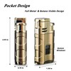 Metal Lighter Triple Jet Flame Refillable Butane Lighter Windproof Lighters