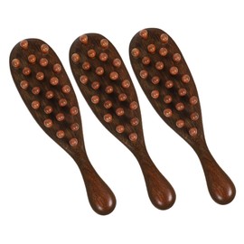 Baluue 3pcs Ergonomic Sandalwood Scalp Comb for Multi-functional Wooden Hair Massage Tool Comfortable Grip Relaxation Natural for Care and