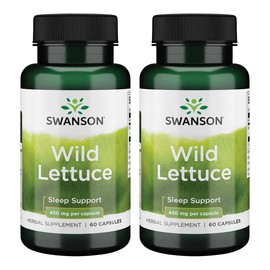 Swanson Wild Lettuce 450 mg 60 Caps 2 Pack