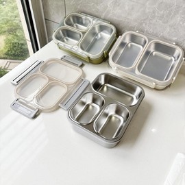 Kids Stainless Steel Lunch Box Healthy and Safe Option Stainless Steel Lunch Container Metal Bento Box Kids Lunch Box, Green