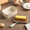 Butter Dish with Lid, Ceramic Butter Dish for Countertop, Airtight