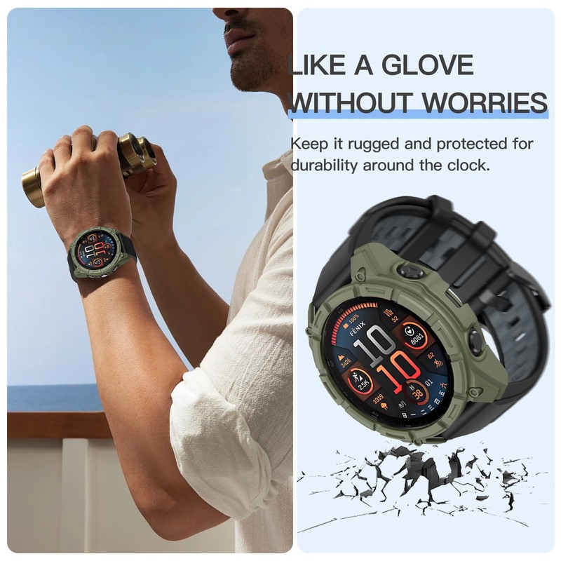 OVERSTEP Case Cover Compatible with Garmin Fenix 8 51mm Solar,Soft