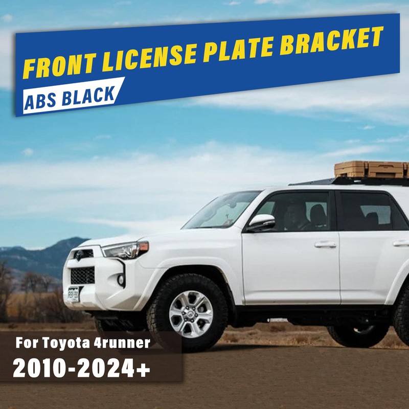 Front License Plate Bracket, Compatible with 2010-2024+ Toyota 4Runner, Premium