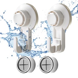 TYXHXTF Pack of 4 Towel Hooks, Tea Towel Holder, Suction Cup Hooks, No Drilling, Suction Hooks, Extra Strong, Towel Holder Bathroom, for Bathroom, Kitchen and Household