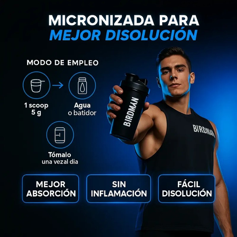 Creatina Monohidratada Birdman En Lata De 700 Gr