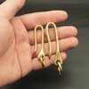 PPFISH Solid Brass U Hook Key Loop Pocket Clip with