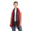 Basic Sense Two Tone Chiffon Scarf, Two-tone Red