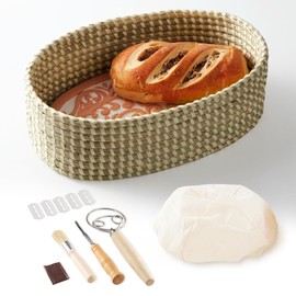 Bread Warmer Basket with Stone -Bread Warmer Basket for Serving Tortilla, Sourdough-Terracotta Bun Warmer -Gift for House Warming, Christmas, Sourdough Baker, Newlywed, Bread Basket with Warming Stone