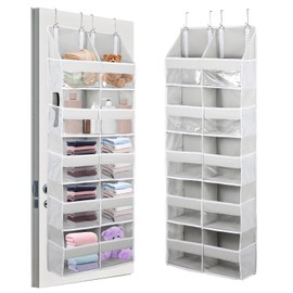 Ridering Over the Door Organizer 5 Tiers,Extra Large Behind Door Storage of 10 Compartments for Toys Clothes Diaper Organizer with Side Pockets