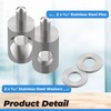 Shower Door Stainless Steel Hinge Pin fits for Framed Shower