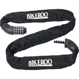 Bikeroo Bike Lock Chain - Heavy Duty Combination Bicycle Anti Theft Protection - 3 Foot Security Cable for Bikes, Scooter & E-Bike