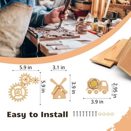 Wooden Busy Board DIY Parts Set - DIY Materials for Parents - Sensory Board Accessories -Wooden Activity Parts - Montessori Educational Items - Sensory Wall Material Kit- Zipper