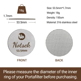 NOTSEK Puck Screen 54mm for Breville, Espresso Puck Screen for Portafilter with Acrylic Storage Box, Resuable 1.7mm 150μm, 316L Stainless Steel Filter Screen for Breville Barista Pro Espress
