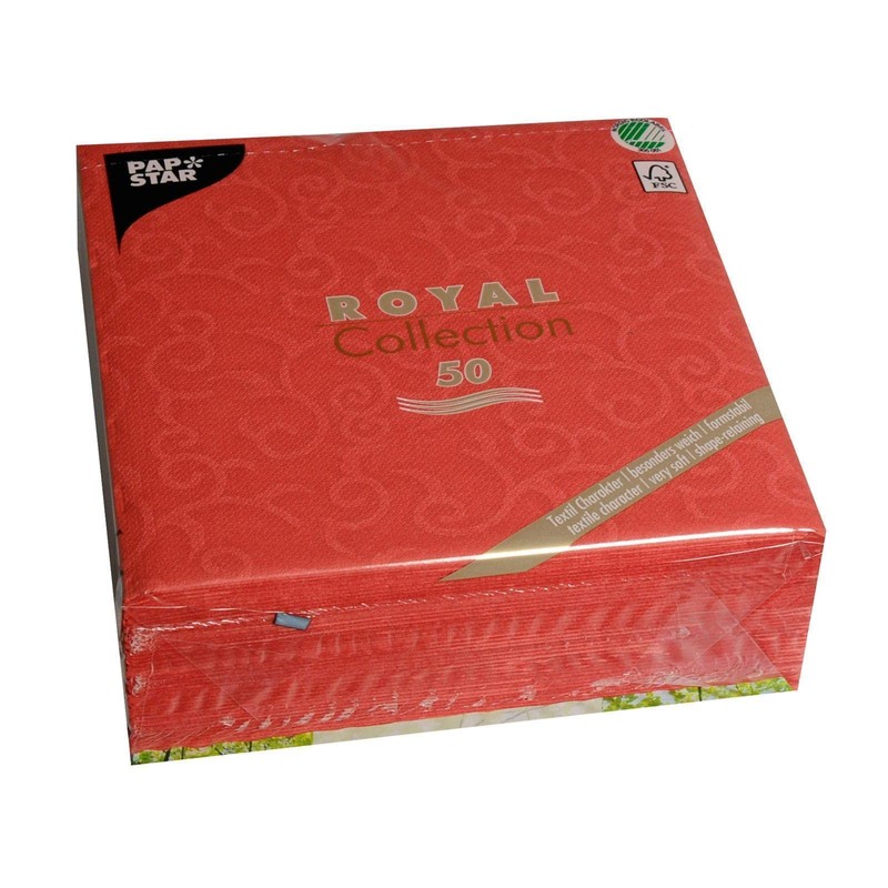 Papstar – 50 Serviettes"ROYAL Collection 1/4-fold 40 cm x 40