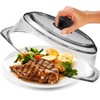 Le’raze Tall Glass Microwave Splatter Cover for Food - Cookware