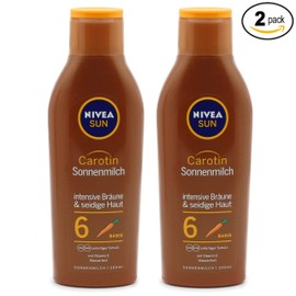 Nivea Sun Carotene SPF 6 Sun Milk, 2 Pack (2 x 200 ml)