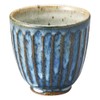 Shigaraki Ware Loofah Tea Cup Green Hedge Carved