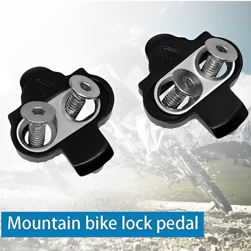EYVRPAU Bike Bicycle Shoe Plate Set, SPD Compatible Bike Pedal