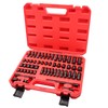 SONIGEKOSocket Set 1/4" Drive Impact Socket Set,55-Piece 6 Point Deep,Standard