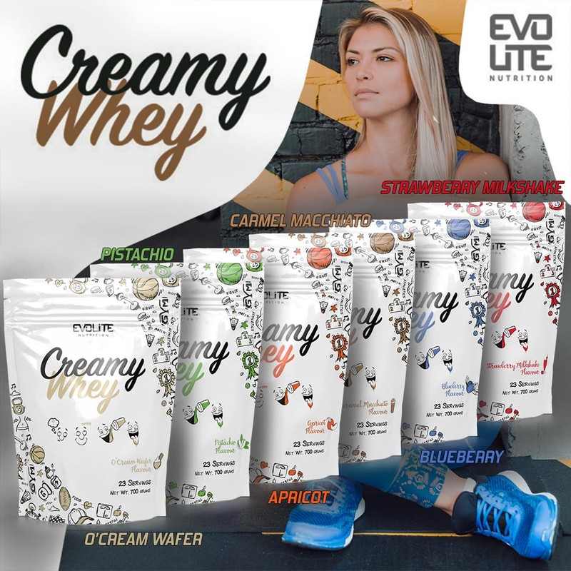 Evolite Whey Protein Powder 700 g with Buttermilk, Pistachio