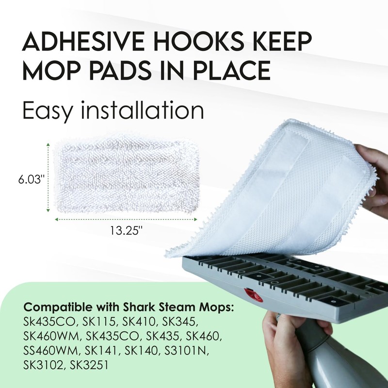 Turbo Microfiber 4-Pack Mop Pads for Shark Steam Mop SK