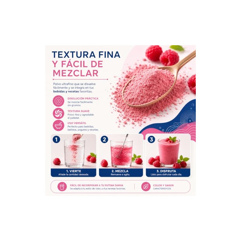 Polvo Sabor Frambuesa, Supercalm Suplemento Alimenticio