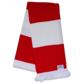 Arena Scarves Nottingham Forest Supporters Red and White Retro Style Scarf