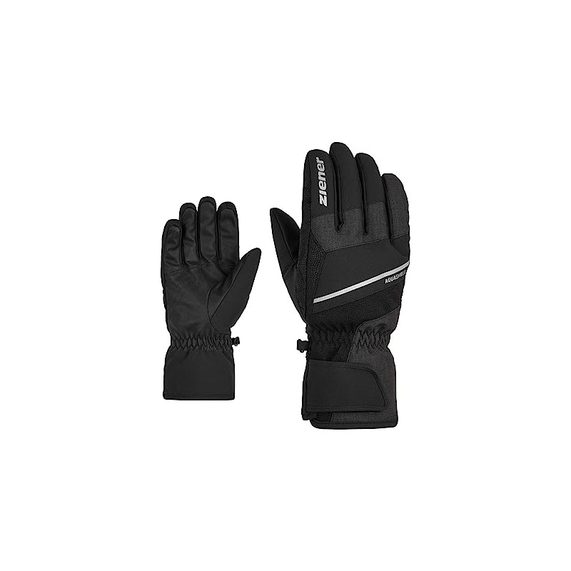 Ziener Men's Gezim Ski Gloves, Winter Sports, Waterproof, Breathable, Black
