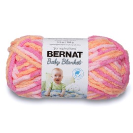 Bernat Baby Blanket Yarn, 3.5 oz, Gauge 6 Super Bulky, Peachy