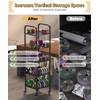 AnBaiMei 5-Tier 3D Printer Filament Storage Rack with Wheels, Rolling