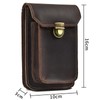 Luufan Men's Waist Pouch, Genuine Leather Belt Pouch, Smartphone Compatible,