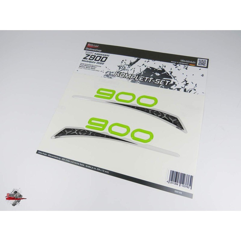 Tank Pad Motorcycle Sticker Green White Compatible with Kawasaki Z900-550165VA