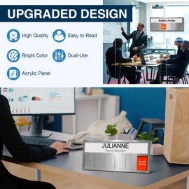 Name Plate for Desk& Office Door Sign no icon, Black