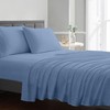 BLUECLANS Twin Size Sheet Set Sky Blue 1000 Thread Count