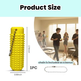 Little Ouchies Fidget ,Pain Stim Fidget Toy,Pocket-Sized Stim Keychain with Spiky Grippie Design Spiky Fidget Keychain for Anxiety and Stress Reduction Tactile Fidget for ADHD,Focus & Venting-(Gold)