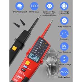 UNI-T UT18C Digital Voltage & Continuity Tester Auto Range fr RCD Phase Rotation