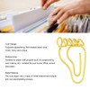 100pcs Paper Clip Foot Shape Cute Anti Slip Portable Paperclip