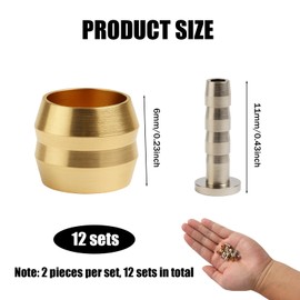 Set of 12 BH90 Disc Brake Olive Insert, Hydraulic Disc Brake Hose, Olive Connector Insert for Brakes, Connection Inserts for Safe Cycling and Reliable Braking Performance