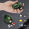 Aufew Keychain Pill Container Waterproof Portable Small Pill Case Durable