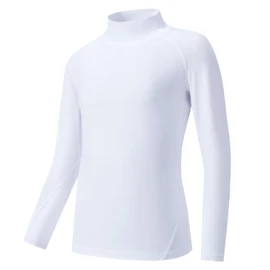Sillictor Sports Innerwear, High Neck Compression Wear, Sports, Undershirt, Training, Soccer, Rash Guard, Breathable, Quick Drying, UV Protection, All Seasons, white