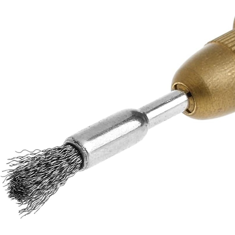 KEWAYO 30Pcs Stainless Steel Wire Brushes 1/5″(5mm) x 1/8″(3mm) Wire