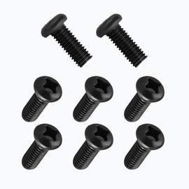 HQRNYP 8PCS Black License Plate Screws, License Plate Fasteners, M5-0.8x10mm Black Stainless Steel Car Tag Bolts, Car Phillips Machine Pan Head 18-8 Compatible with Model 3/Y 3 5 Series (10MM)